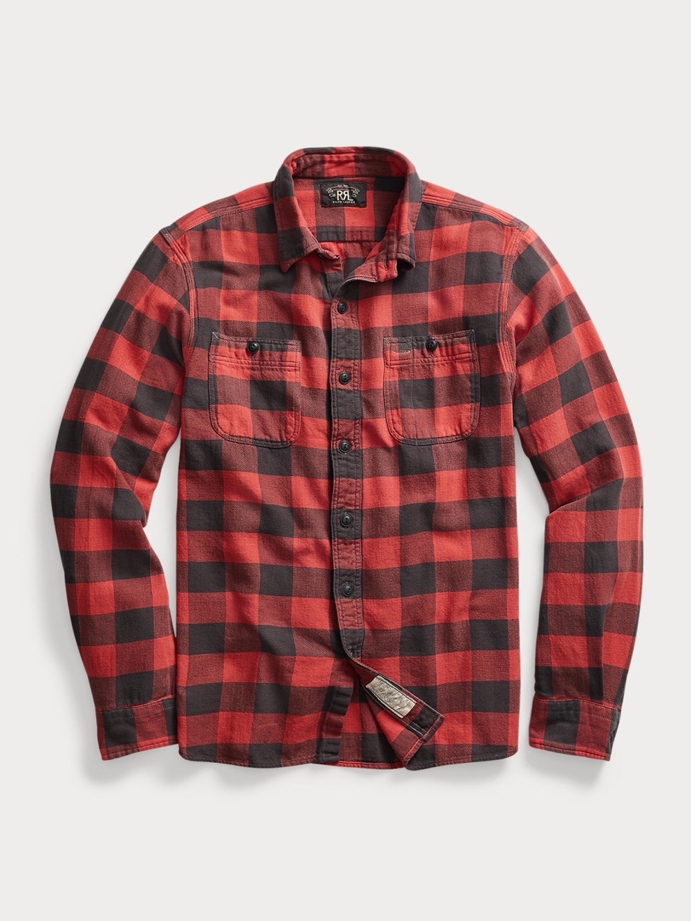 Ralph Lauren Double RL Red & Black Buffalo Plaid Flannel Shirt